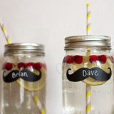 Jar Mustache Wedding Chalkboard Labels Tags Bachelor Party Favor Photo Props