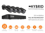 8CH CCTV System 8 Channel 720P DVR 4PCS 1280TVL IR Home Security Camera System Surveillance Kits
