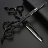 6-inch salon special hairdressing scissors black hairdresser professional modeling tools barber