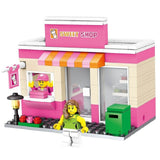 Building Block Toys Mini Street Model Store Shop