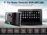 7 inch Car GPS Navigation Android 4.4 DVR Camera Radar Detector