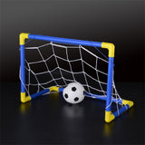 Folding Mini Football Soccer Ball Goal Post Net Set + Pump Kids Sport Indoor Outdoor Games Toys Child Birthday Gift Plastic Hot!