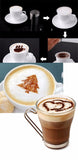 16 Pcs/set Coffee Drawing Cappuccino Mold Printing Model