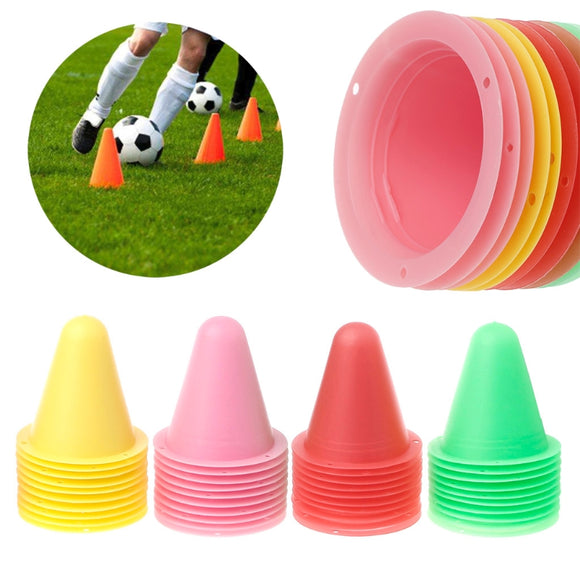10 Pcs Skate Marker Cones Football Soccer Training Equipment