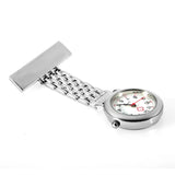 Nurse Pocket Watch Stainless Steel Arabic Numerals Quartz Brooch Doctor Nurse Pocket Fob Watch