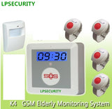 16 wireless alarm zones senior daily life SOS GSM