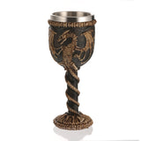 New Arrival High-Grade Resin Stainless Steel Goblet 3D Skull Colored Drawing Red Wine Glass Free Shipping