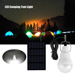 Night Lamp LED and Solar  Panel for Camping Tent Light Rechargeable  Lantern for Outdoor Hiking