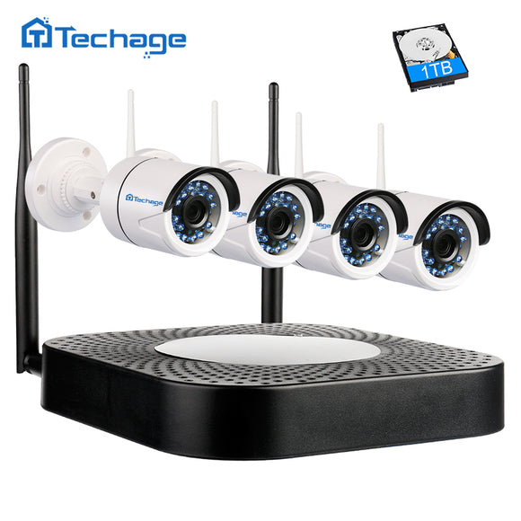 Wireless Home Security NVR Kit Wifi CCTV System 720P 1.0MP P2P Indoor Outdoor