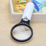 3 LED Light 45X Magnifying Glass Lens Handheld Reading