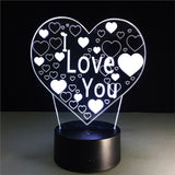 3D Lamp Visual Light Effect Touch Switch & Remote Control Colors Changes Night Light
