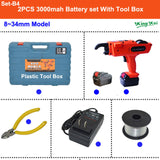 12V Automatic Cordless Rechargeable Lithium Battery Electric Rebar Tying Machine Tool Set For Building Project