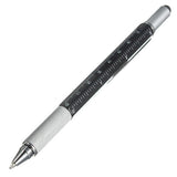 6 in 1 multifunction Ballpoint Pen Handy Tech Pen Screwdriver Ruler Spirit Level Metal Ballpen
