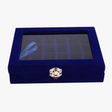 24 Grids Rings Earrings Jewelry Display Boxes Glass Velvet Organizer
