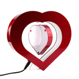 Floating Photo Frame LED Light Red Heart Shaped Magnetic Levitation Pictures Frame