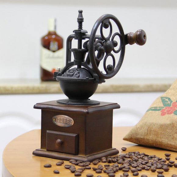 Wooden Coffee Grinder, Vintage Style, Manual Coffee Grinder, Retro