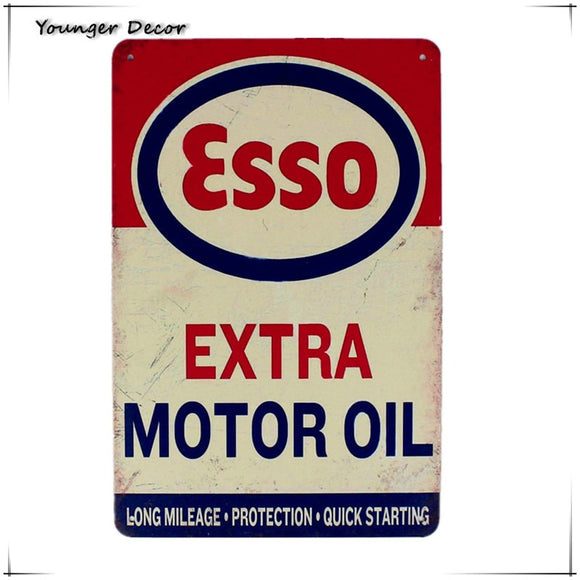 Esso Signs Extra Motor Oil Wall Decor For Pub Bar Club Garage Shop Vintage Home Decoration Retro Art Poster