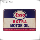 Esso Signs Extra Motor Oil Wall Decor For Pub Bar Club Garage Shop Vintage Home Decoration Retro Art Poster