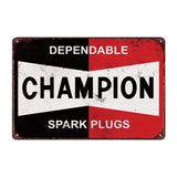 Spark Plugs Motor Home Garage Vintage Tin Signs Metal Plates For Wall Bar Home Art Garage Decor